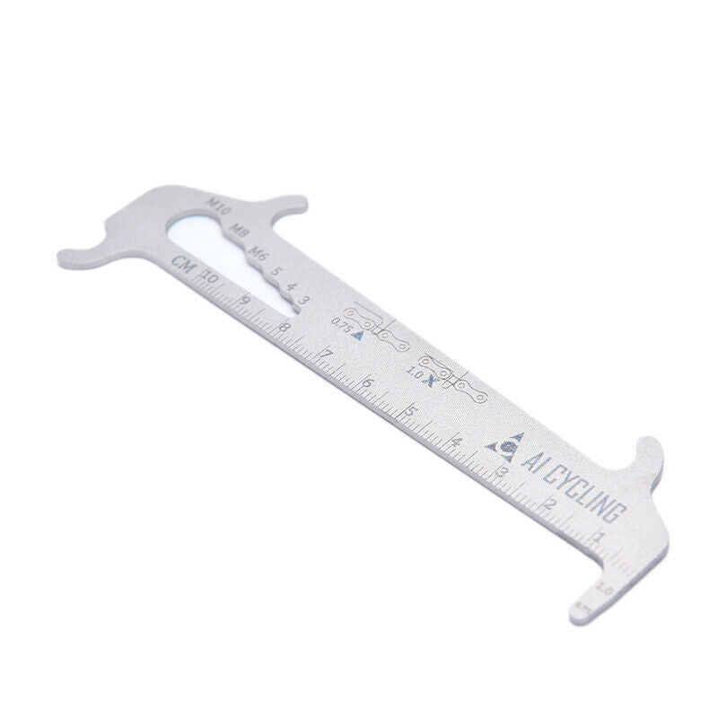 1pc Bicycle Chain Wear Checker Indicator Stainless Steel Measurement Rul.l8