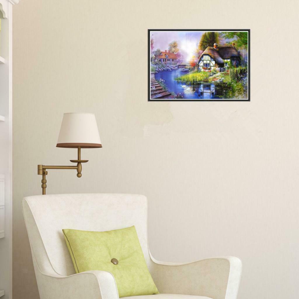 DIY Diamonds Painting Leisurely House Cross Crafts Stitch Kit for Home Decor