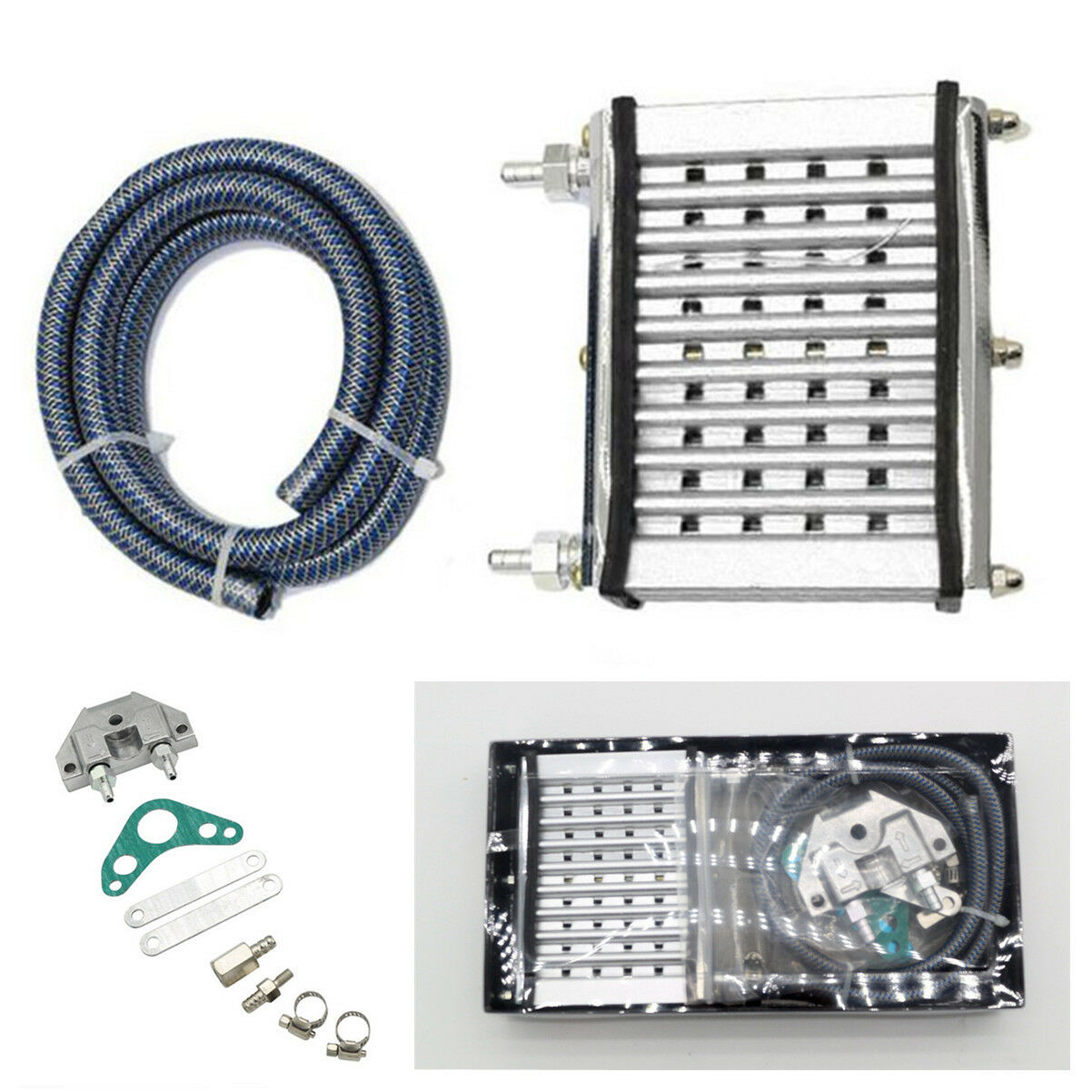 Motorcycle CNC Aluminum Engine Oil Cooler For 50cc-150cc ATV PIT Trail Dirt Bike