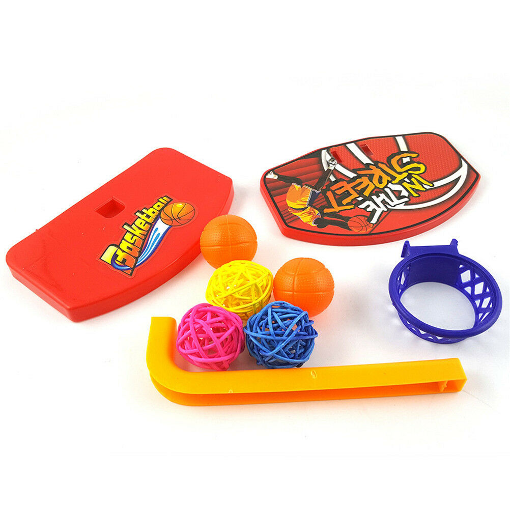 Pet Bird Chew Toys Parakeet Parrot Basketball Hoop Prop Trick Prop Balls .l8
