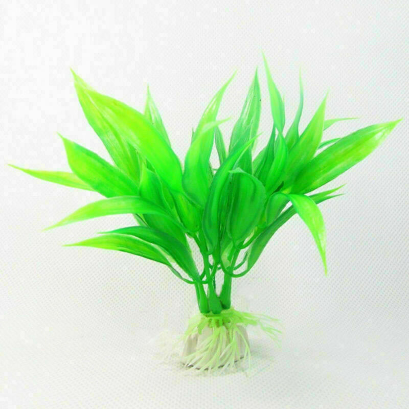 Aquarium Fish Tank Artificial Plastic Water Grass Green Plant Ornament Decor New