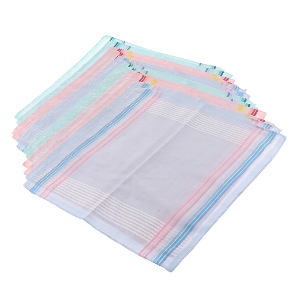 Set of 12 soft handkerchiefs Handkerchiefs Cotton handkerchiefs