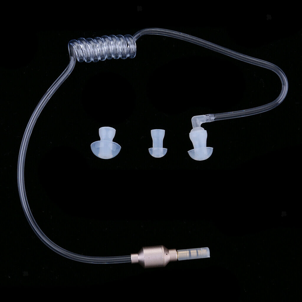 2Pcs Universal Lightweight 3.5mm Mono Headset Earphone Stereo Air Tube Mic