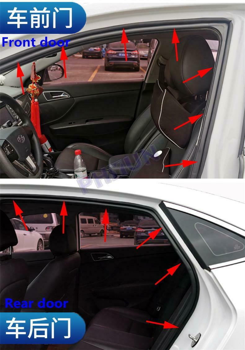 10M Car Door Hood Trunk Rubber Seal Strip Dual Layer Upgraded Sound Insulation