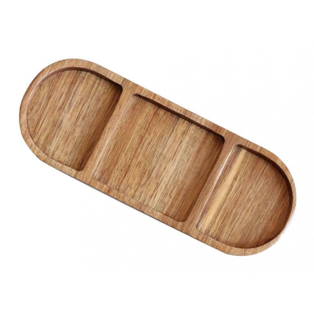 Wooden Plate Tray Multifunctional Bamboo Tray for Handle Decoration And Non-