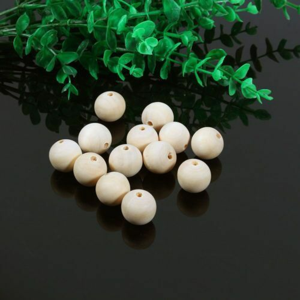 25pcs Bulk 20mm Round Unfinished Wood Beads  Craft