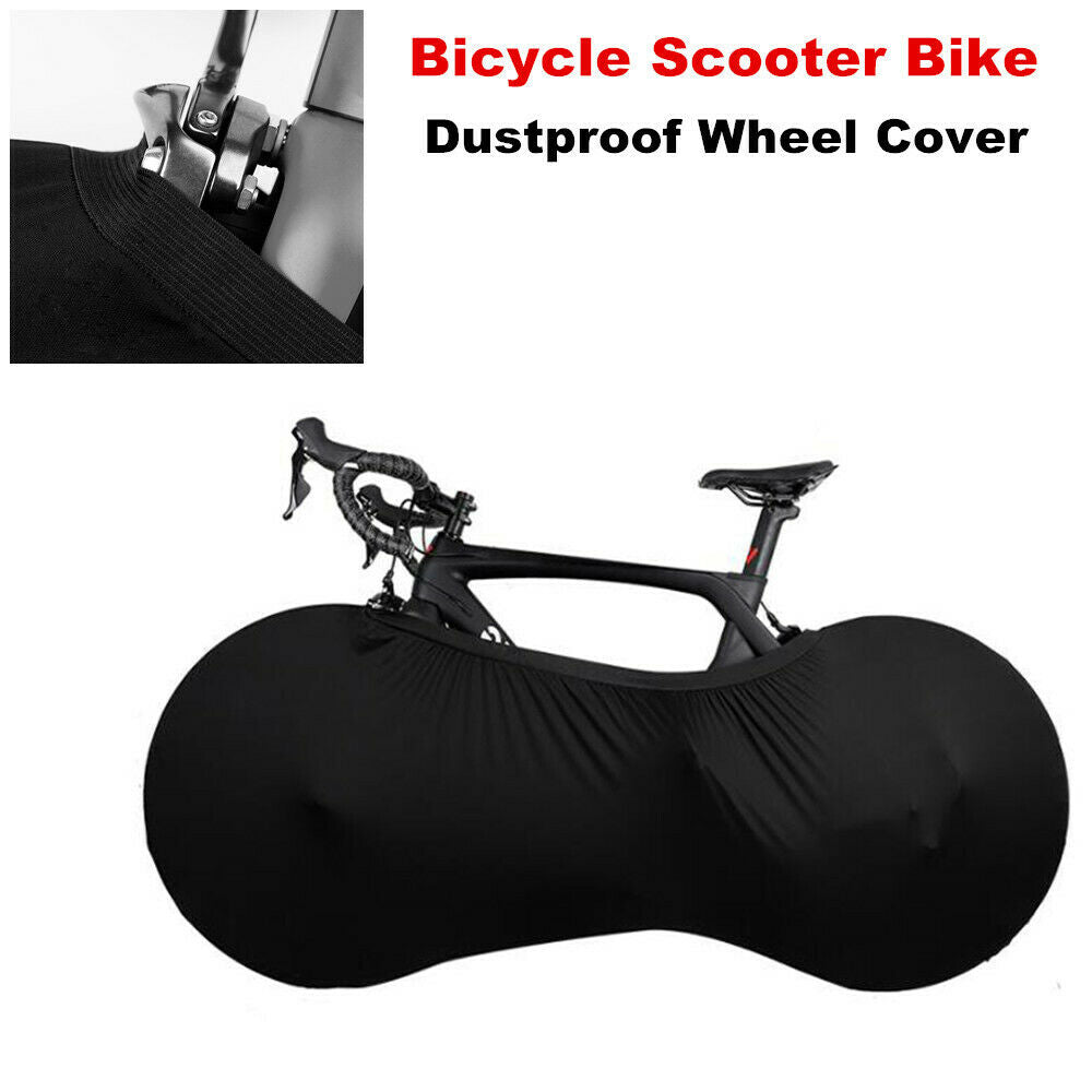 Bicycle Scooter Bike Dustproof Wheel Cover Anti-UV Weather Chain Protector Black