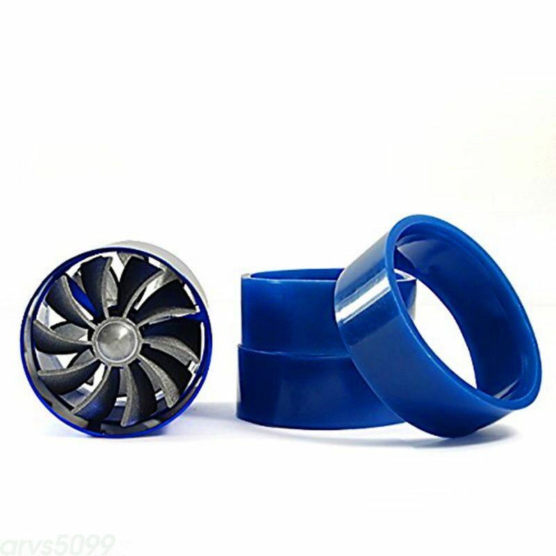 Double Fan Car Air Intake Turbonator Engine Turbine Super Charger Gas Fuel Saver
