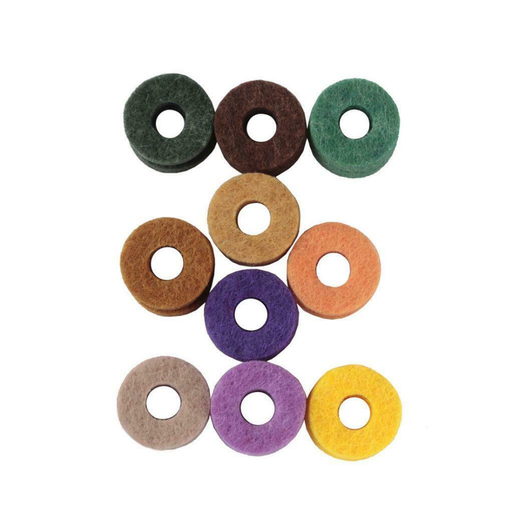 Cotton Hi-Hat Set Colorful Cymbal Felt Pads Washers Parts 20PCS