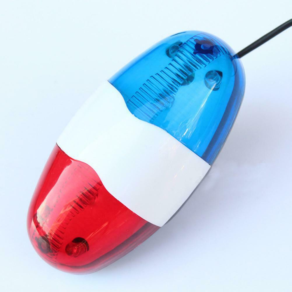 6 LED Bike Police Front Light Warning Siren Cycling Electric Horn Bell @