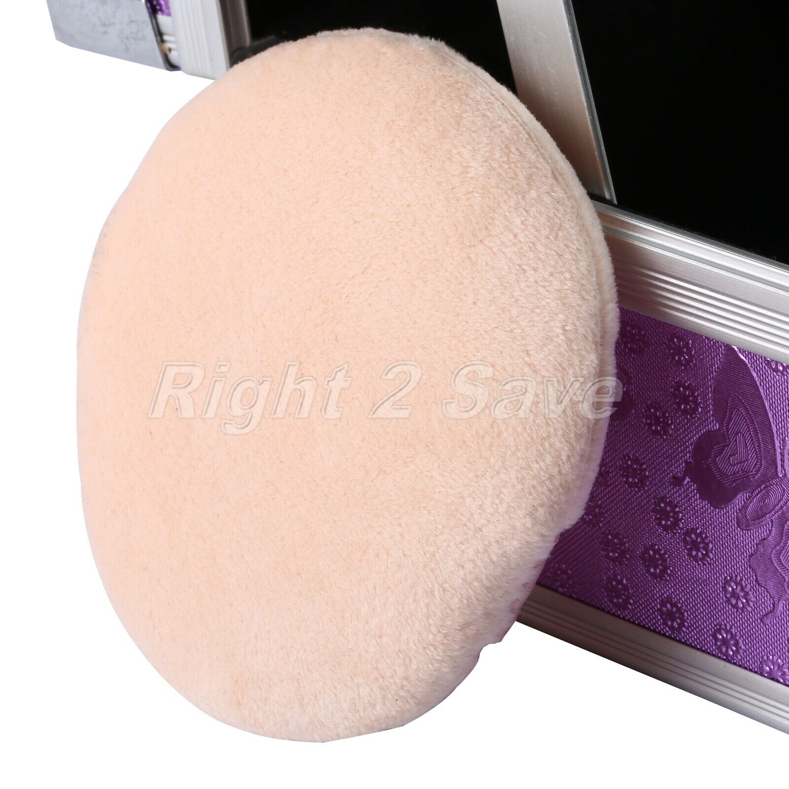 1X Round Circle Beauty Facial Face Sponge Makeup Cosmetic Powder Puff Pad Ribbon