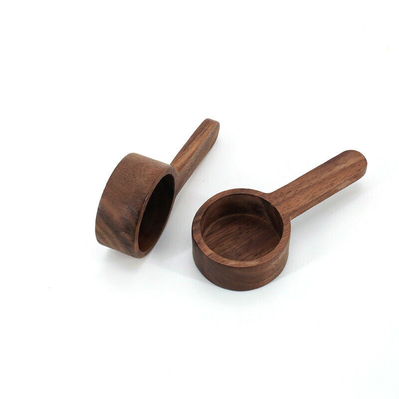Walnut Wooden Measuring Spoon Scoop Coffee Beans Bar Kitchen Home Baking Too Rf