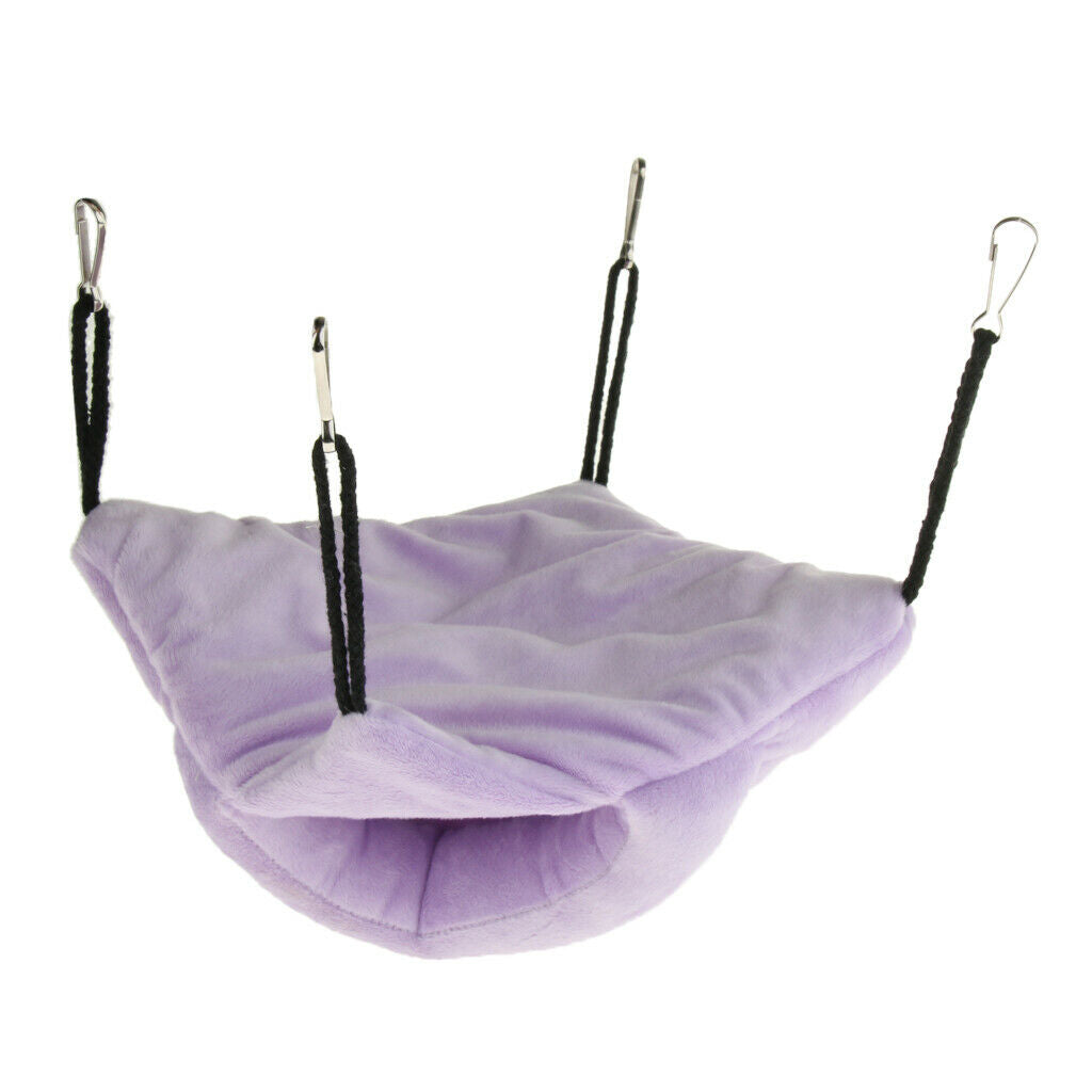 Parrot Budgie Lovebird Parakeet Cotton Comfy Hammock Bed Nest Purple S
