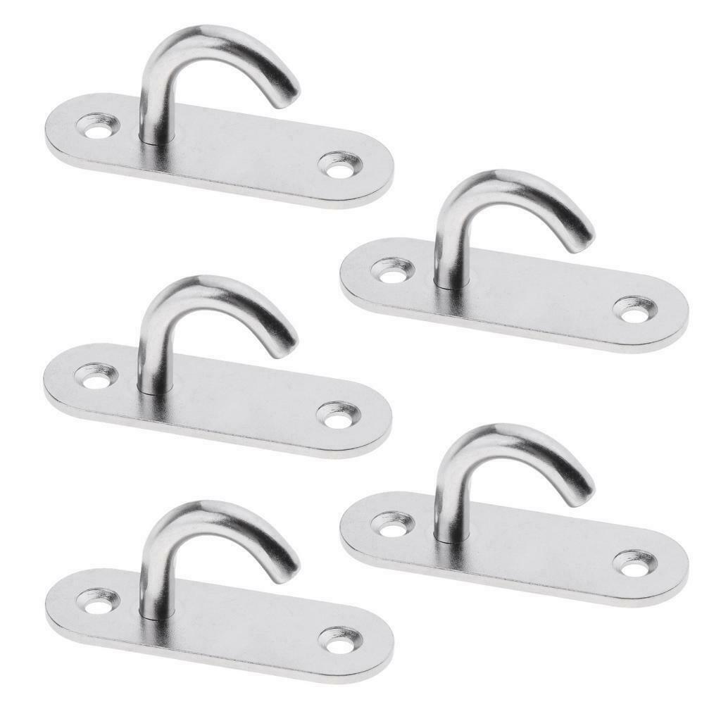 5pcs M5 Wall Hook Hanger Stainless Steel Pad Eye Plate for Yoga Swing Boat
