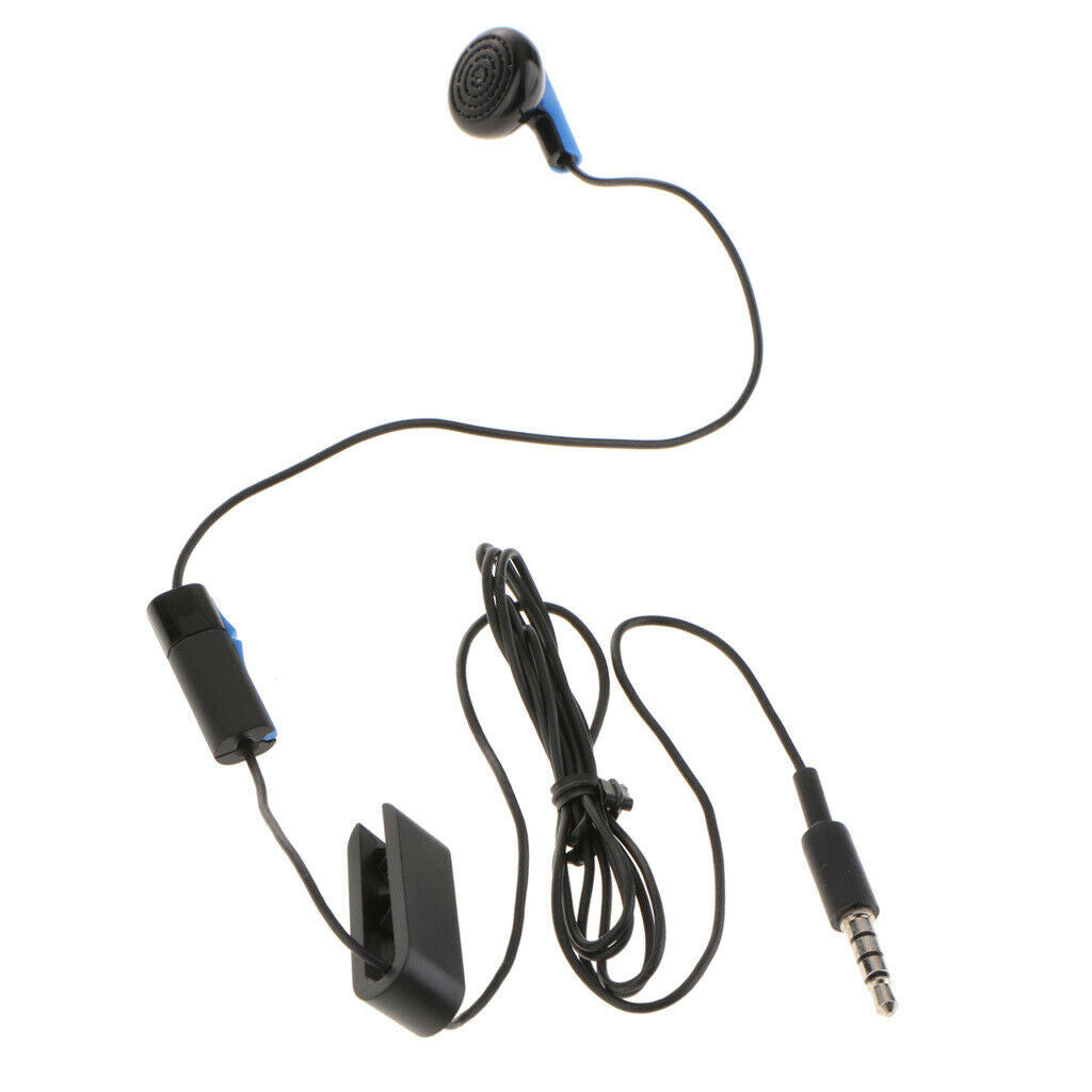 Wired Mono Earphone Single Earbud Headphone fits for Sony PS4 4ft Length