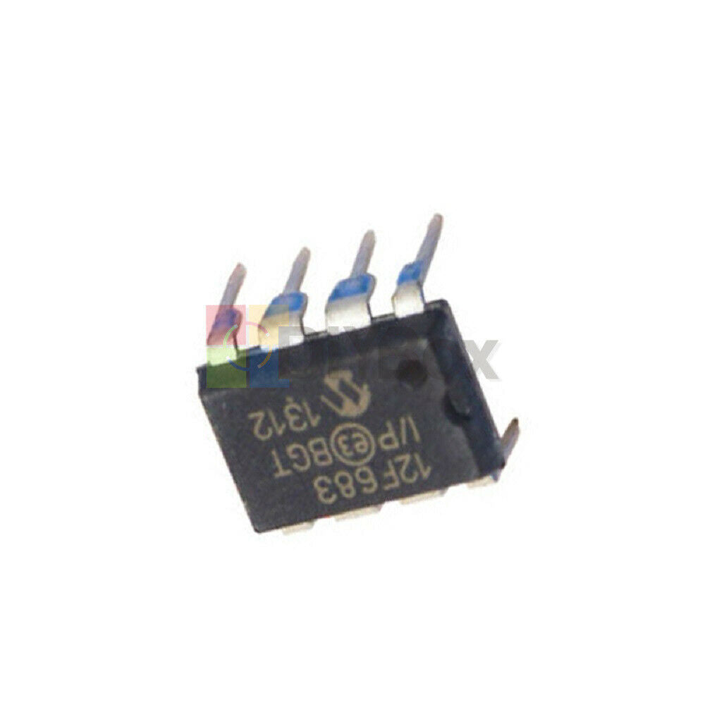 10PCS PIC12F683-I/P PIC12F683 12F683 DIP-8 Microcontroller Chip IC