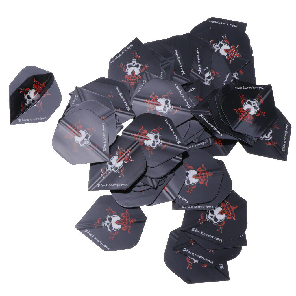 50Pc/Set Assortment Dart Flights Fletches Standard Shape Extra Strong Red