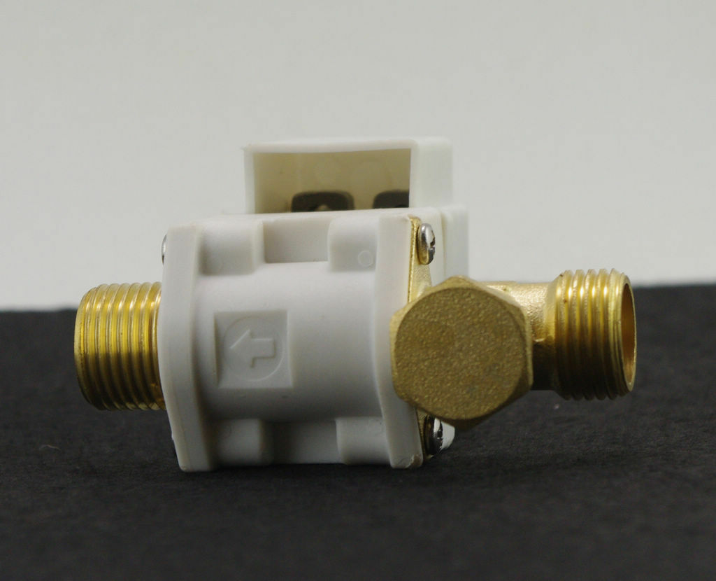 1/2"BSPP Brass Plastic Solar Solenoid Valve 12VDC N/C Non-Return Water Air Gas