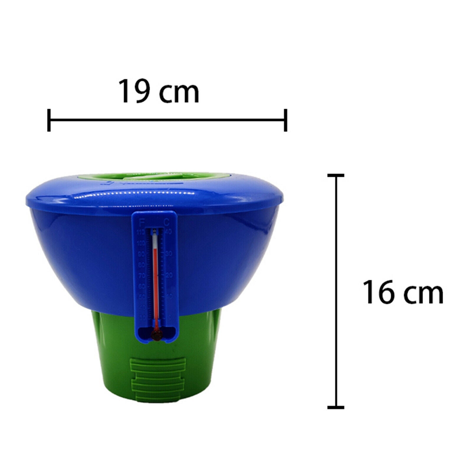 Large Pool Disinfection 7 inch Floating Chlorine Dispenser with Thermometer