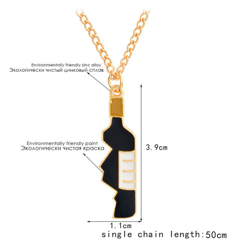 2PCS/Set Heart Wine Pendant Necklace Best Friend Couple Chain Jewelry Gift.l8