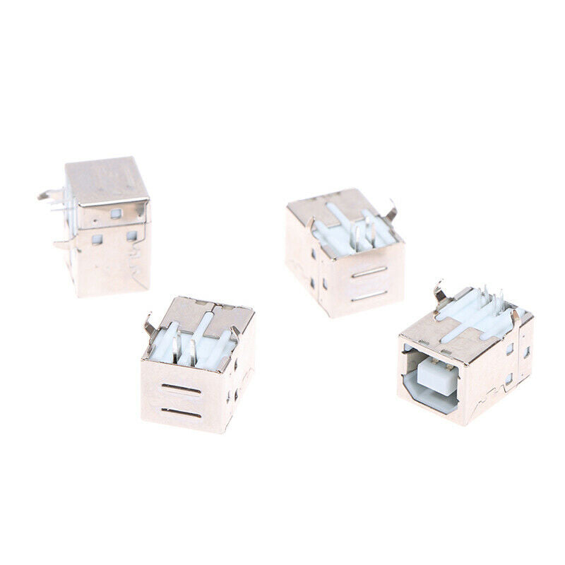 10Pcs/Lot USB B Type Female Spile Connect 90 Degrees For Printer Data InterfaI7