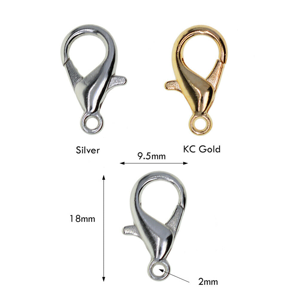 100Pcs Lobster Claw Clasp Keychain Connector for DIY Car Bracelet Jewelry