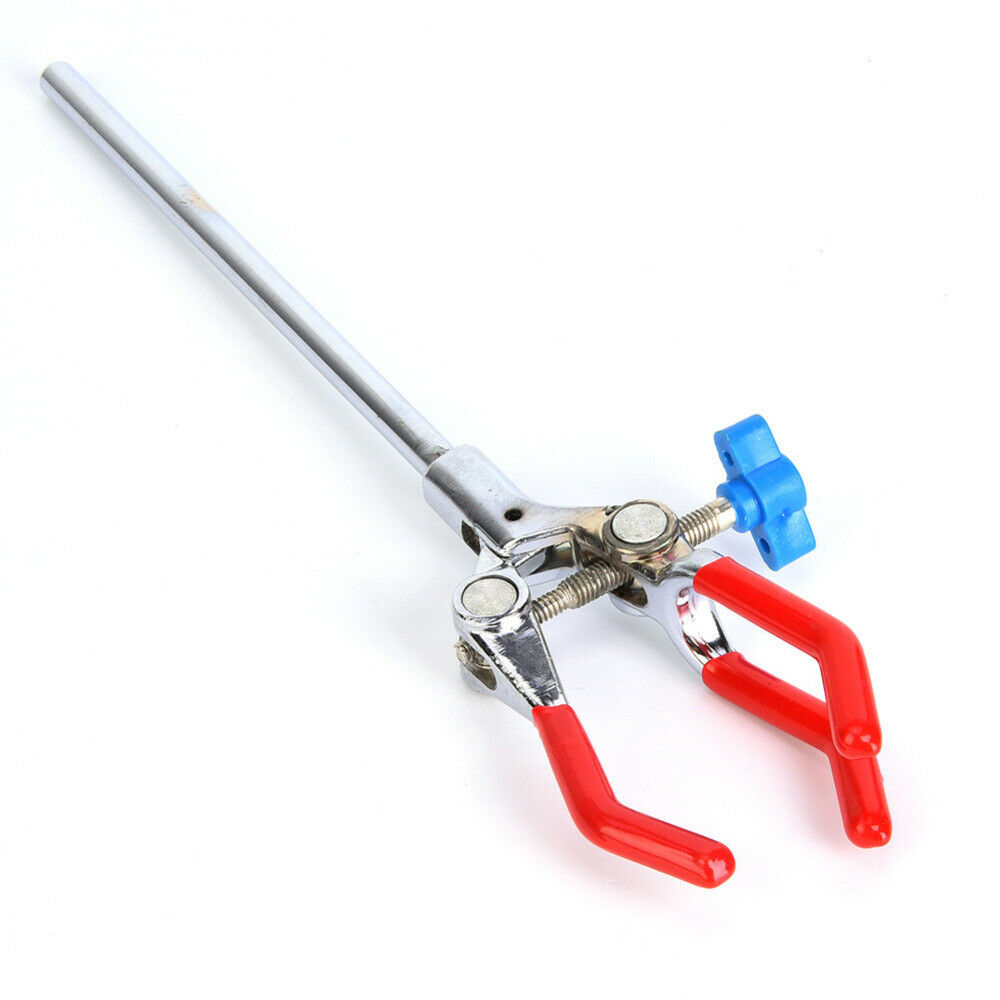 Adjustment Three Prong Lab Extension Flask Clip Clamp For Lab Stand Tube