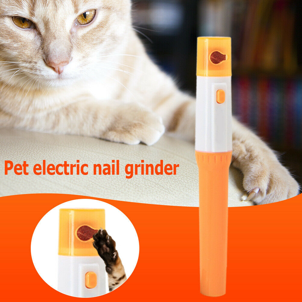 Electric Pet Nail Scissors Grinder Dog Cat Claw Grooming Trimmer Cutters @