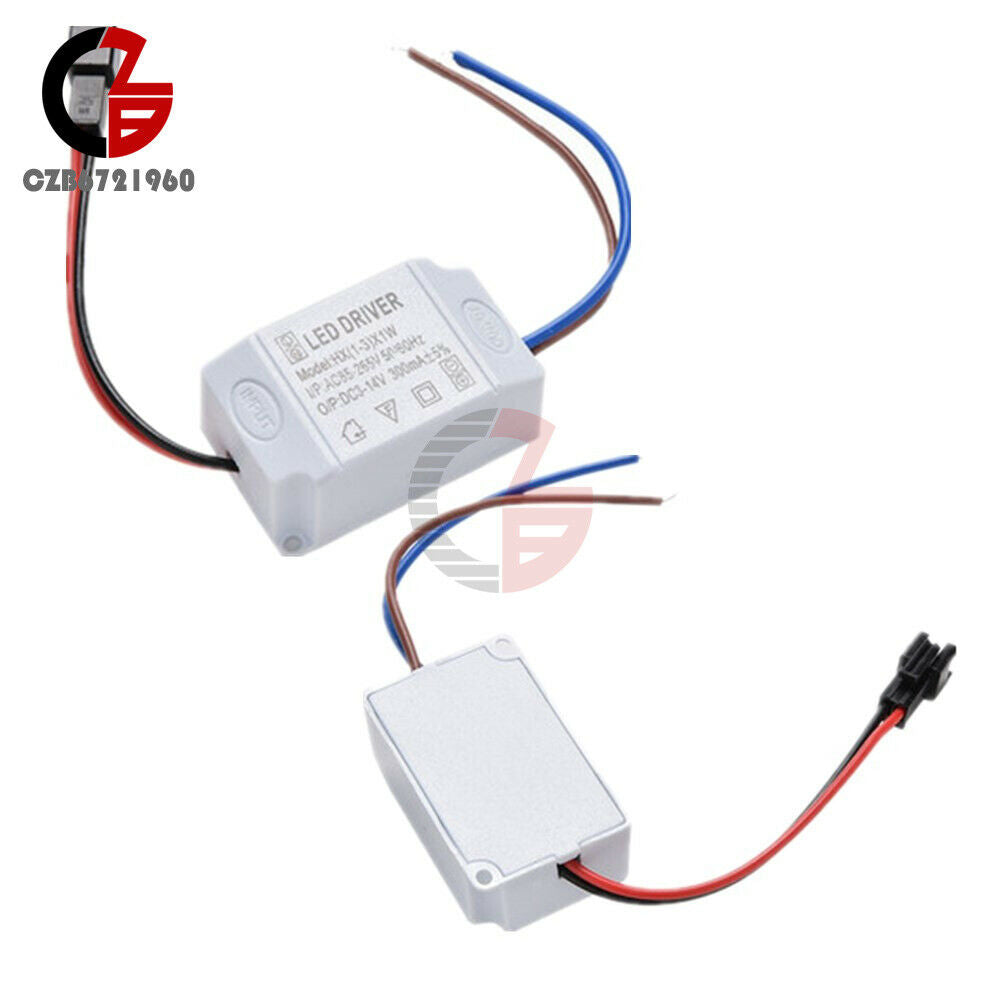2PCS AC 3X1W 85V-265V to DC 12V LED Electronic Transformer Power Supply Driver