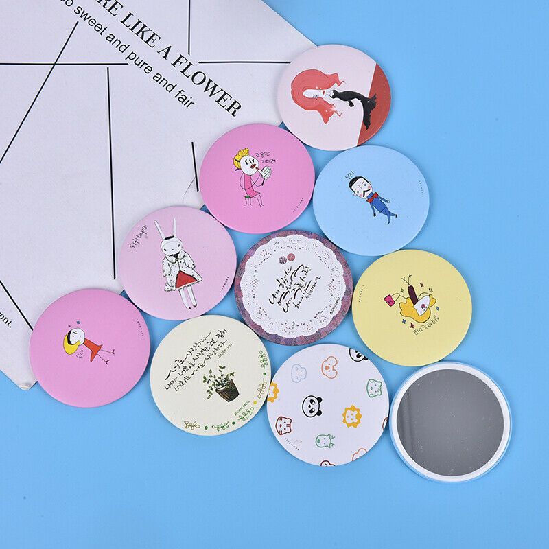 Portable Small Makeup Mirror Cartoon Style Travel Mirrors Pocket Beauty M.l8