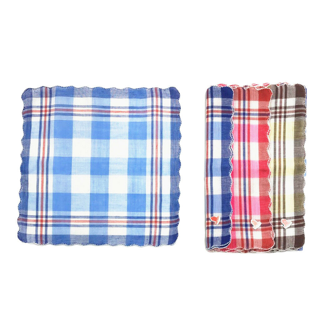 12 Pcs Women's Soft Handkerchiefs Pocket Square Kerchief Gift Set 28x29cm