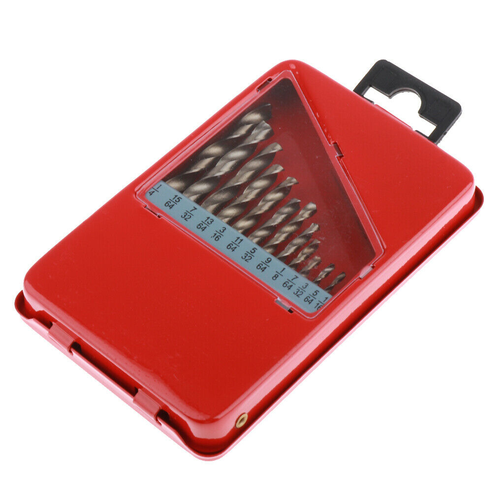 13pcs Torsion Twist Drill Bits Straight Shank HSS High Quality Steel Drill Bits