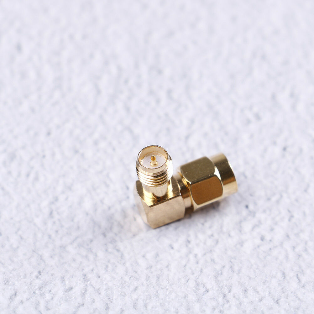 rp sma male jack to rp sma female jack screw thread brass connector 90degr.l8