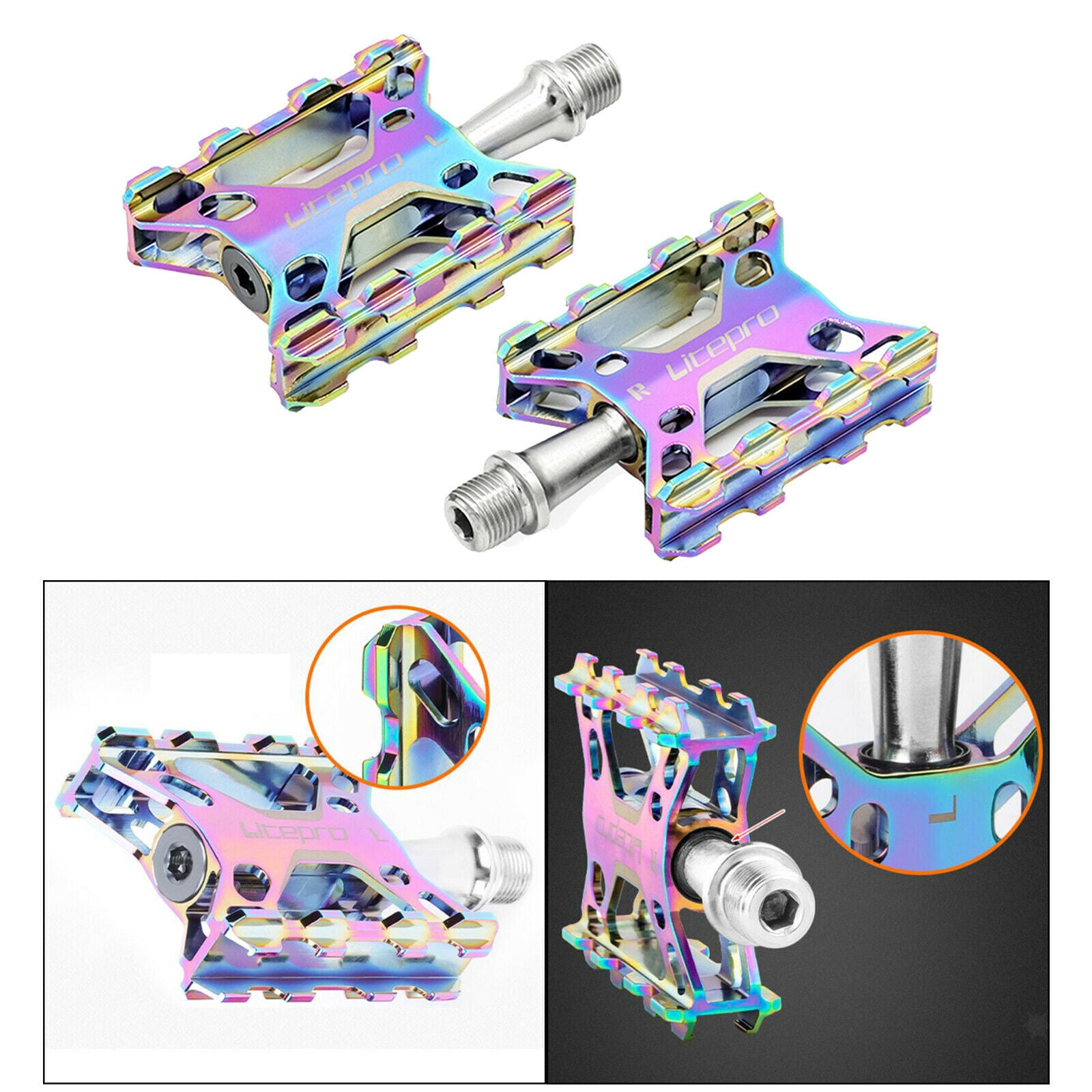 1 Pair Non-slip Kids Bike Pedals BMX Road Folding Bicycle Quick Release