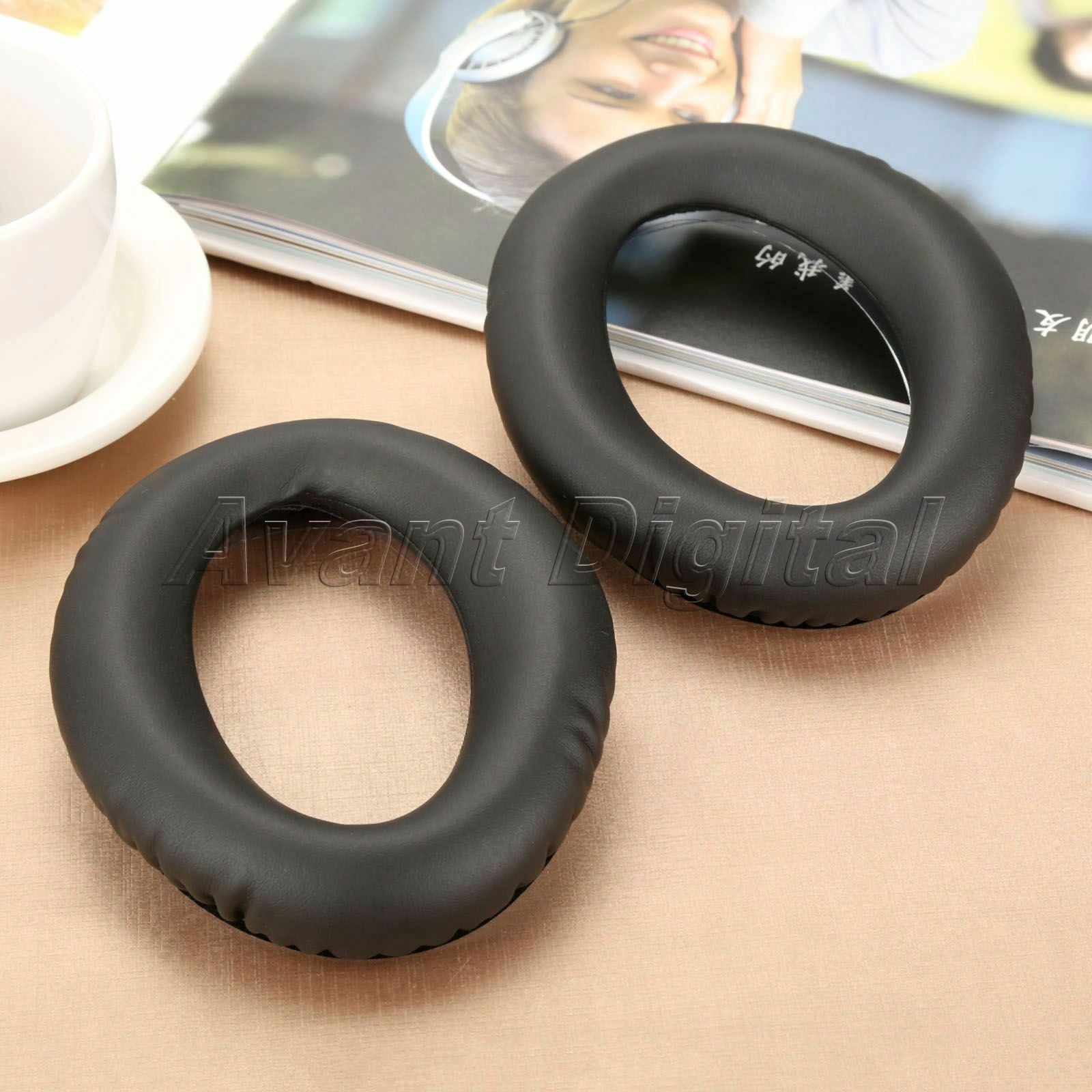 Black Replacement Headphones Earpads Foam Ear Pads Cushion Easy Installation