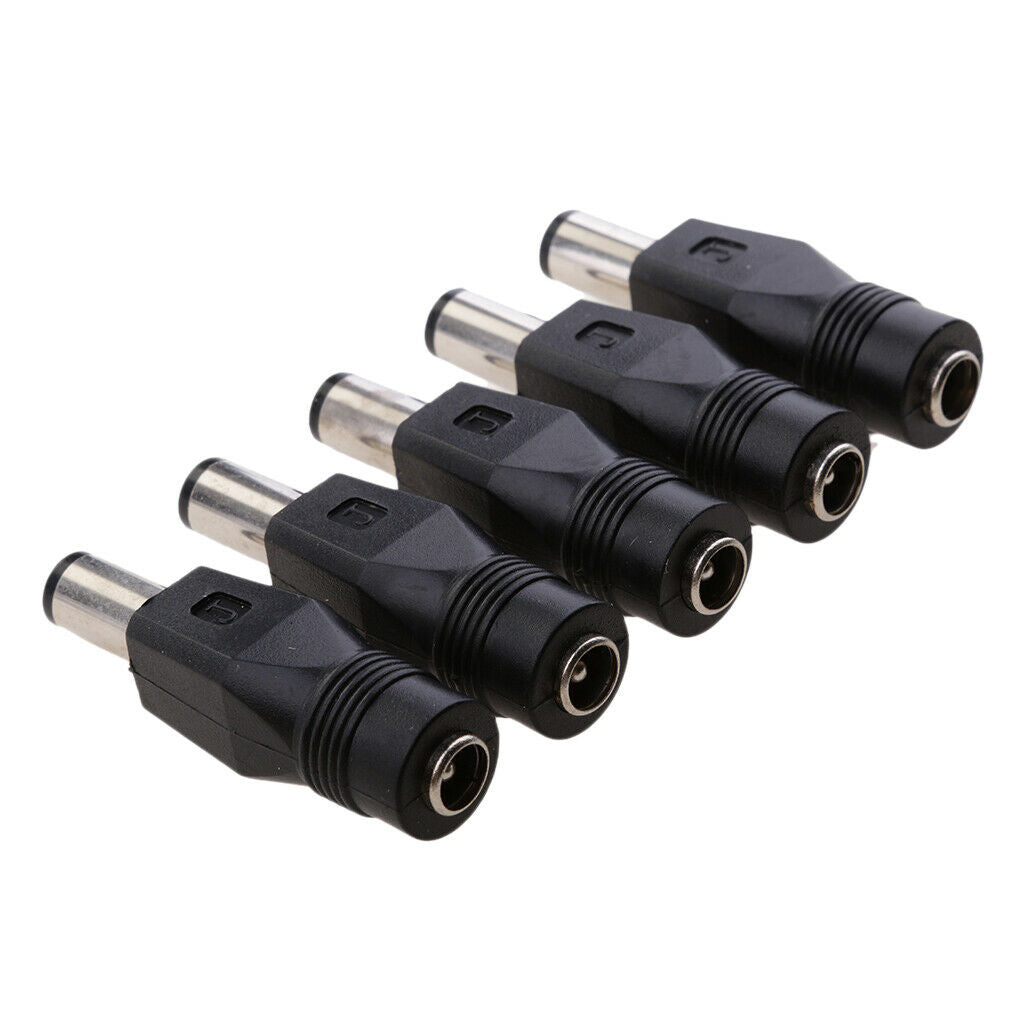 5 Pcs. DC Power Supply 7.4x5.0mm Male to 5.5x2.1mm Female Adapter for Laptop