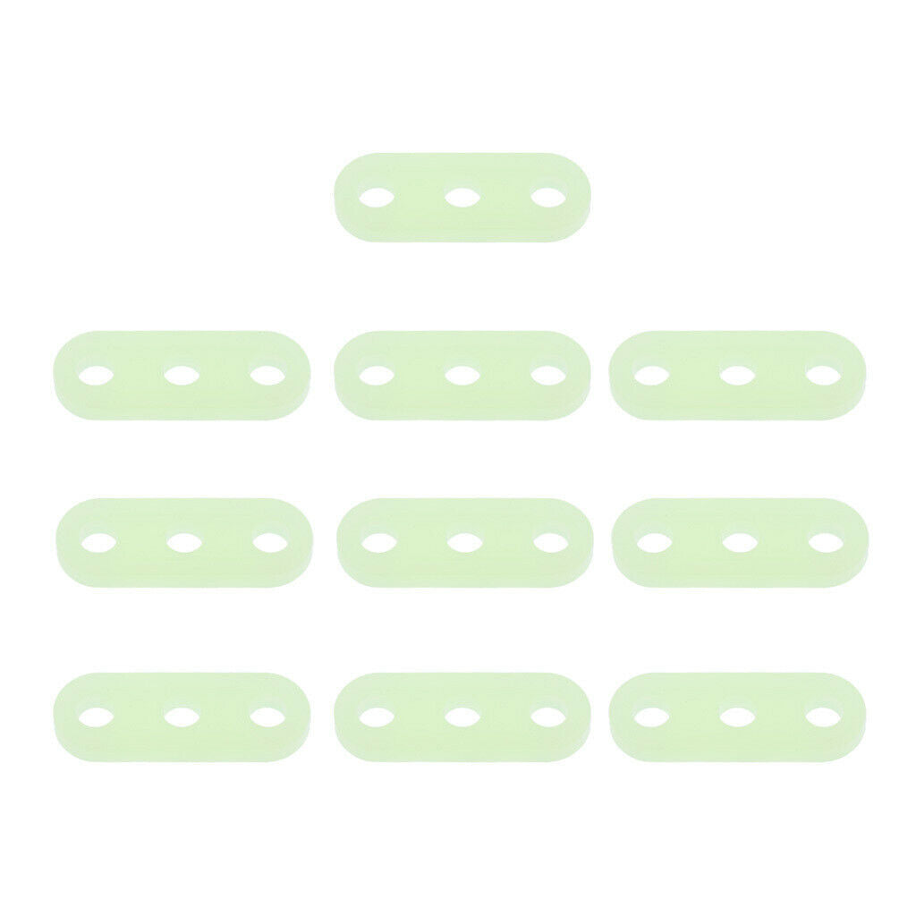 10 Pieces Plastic Guyline Adjusters with 3 Holes, Visible at Night Reflective