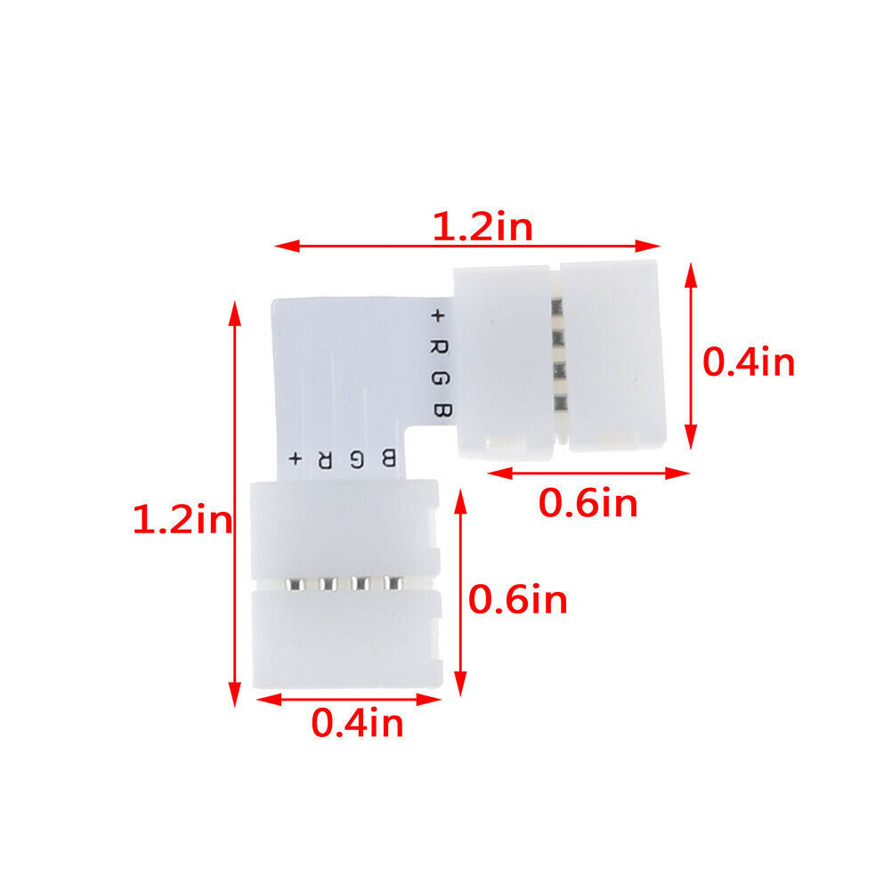 5PCS Soldering LED Strip Corner Connector 2PIN L Shape Corner Connector t.l8