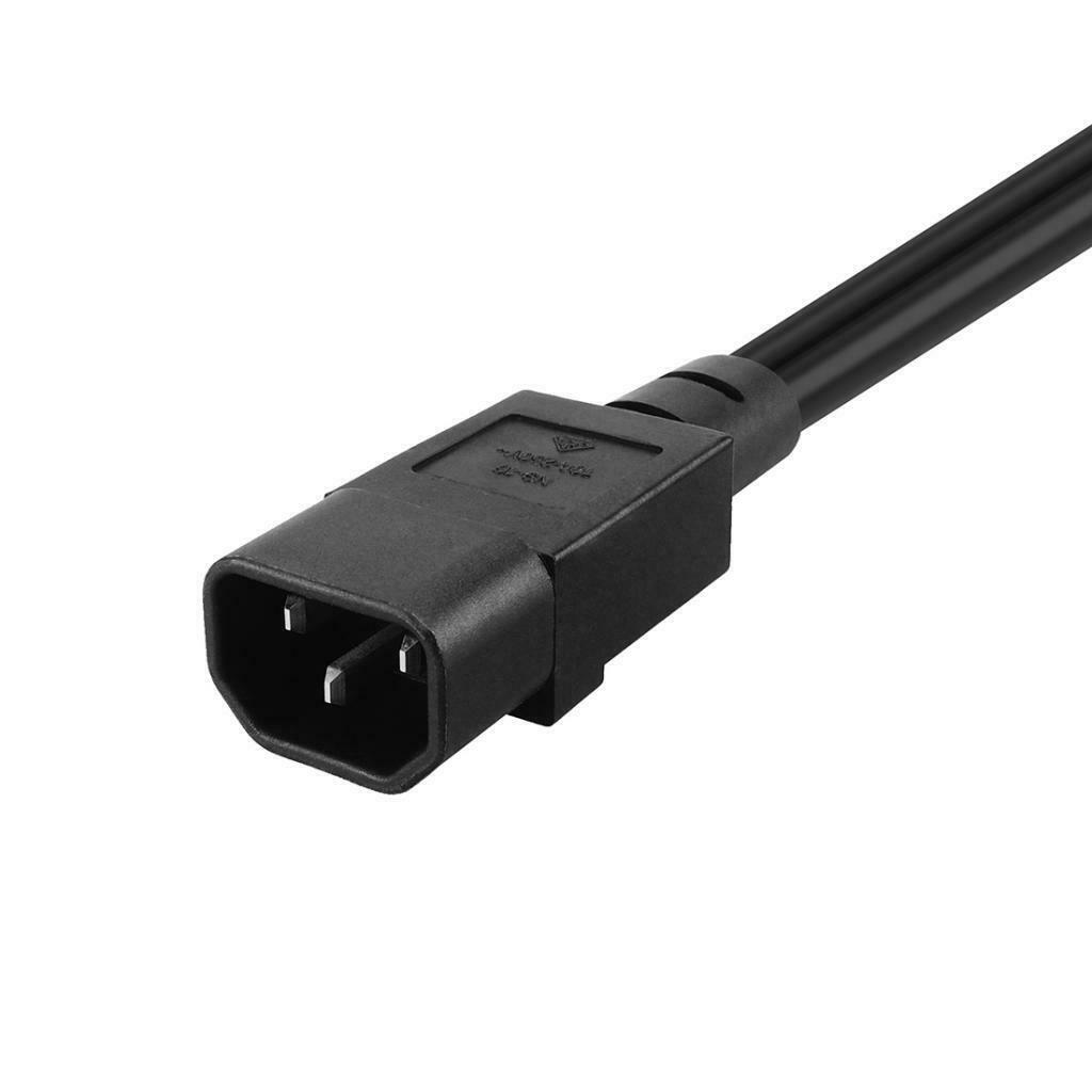 2pcs IEC Kettle C14 to C13 & C5 Male to Female Y Splitter Power Cable Lead