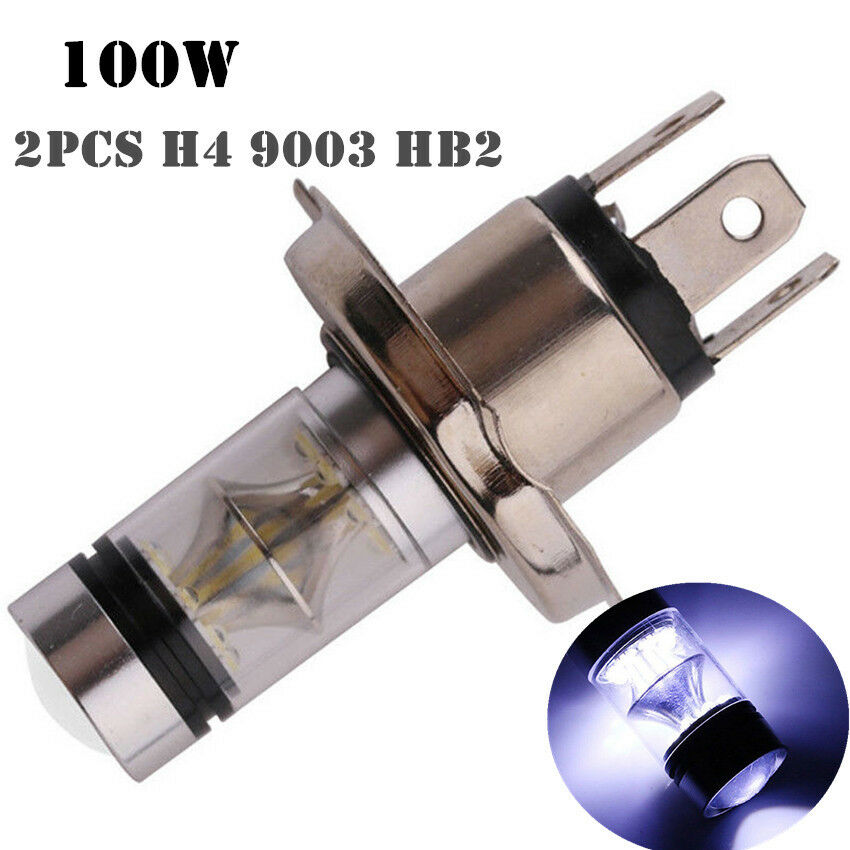 2Pcs Hi/Lo Beam LED Headlight Kit Headlight Fog Light  100W 8000K White Light