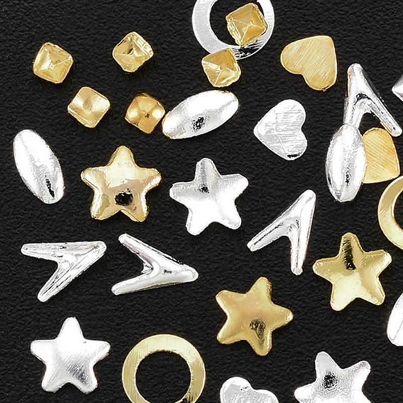 Nail Art Studs Star Ring Circle Heart Pattern Metal Sheet Nail Art Decorations