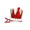 Child Baby Girl Crown Party Alligator Hair Barrette Clip Hairpin - Red sequins