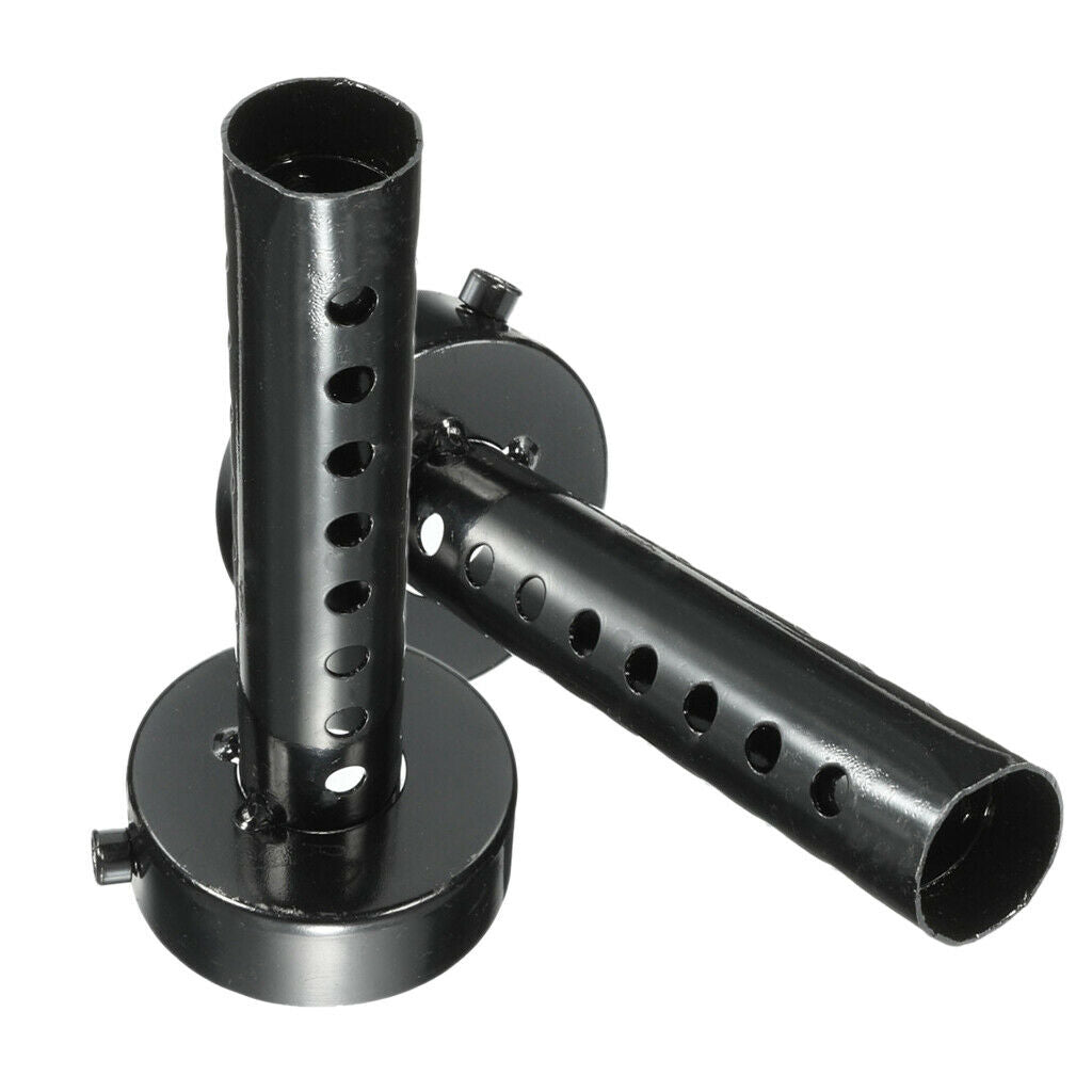 2Pieces Universal Motorcycle Exhaust Pipe Muffler Baffle Silencer Black 35mm