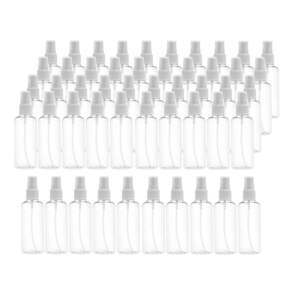 50Pcs 100ml Refillable Fine Mist Cosmetic Bottles Pump for Travel Smaple  Size