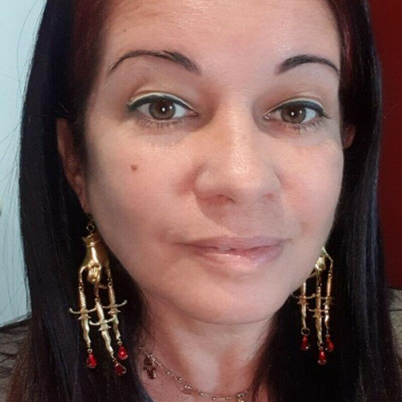 The Golden Hand & Dagger Earrings Gothic Earrings Statement Earrings Witc.l8