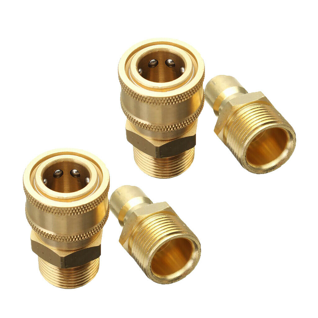 2pairs   Fast Release Coupler 3/8" M22 Pressure Washer Pipe Fitting