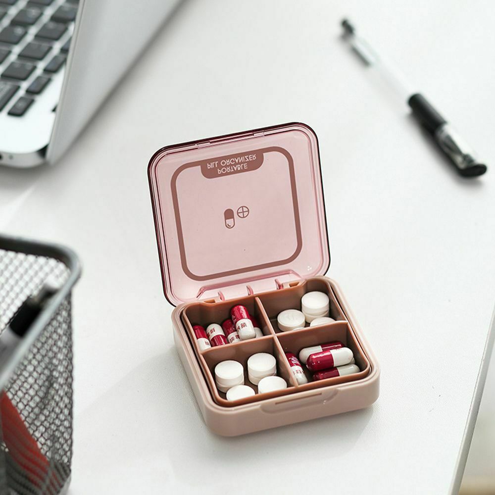2 PCS 2 PCS Outdoor One Week Travel Plastic Dispensed Storage Pill Box