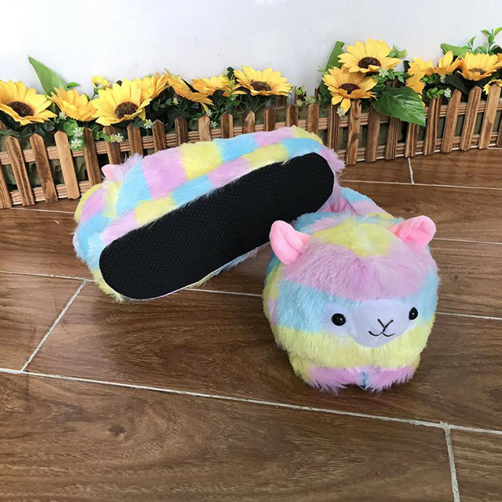 Cute Plush Soft Animal Sheep Women Plush Slippers Winter Warmer House Slipper
