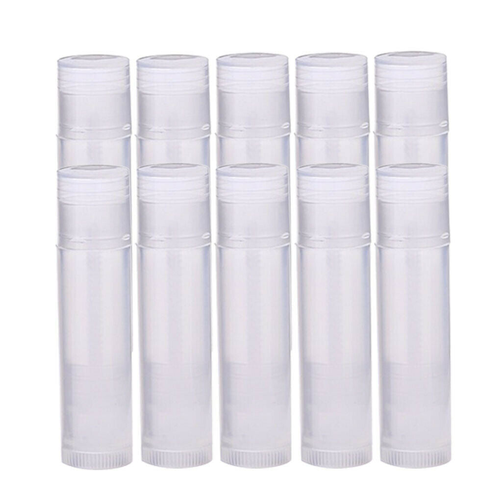 20 Pack 5G Lip Balm Tubes Containers Travel Lip Storage Bottles Clear+Pink