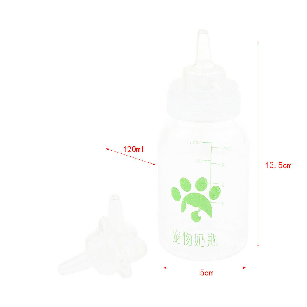 120ml Soft Dog Cat Silicone Gel Nipple Pacifier Pet Milk Bottle Feeding Tool